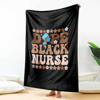 Dope Black Nurse Throw Blanket African American Black Nurse Gift - Wonder Print Shop
