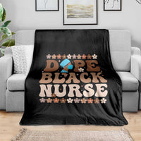 Dope Black Nurse Throw Blanket African American Black Nurse Gift - Wonder Print Shop