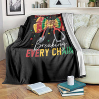 Black History Breaking Every Chain Throw Blanket Gift For Black Nurse - Wonder Print Shop