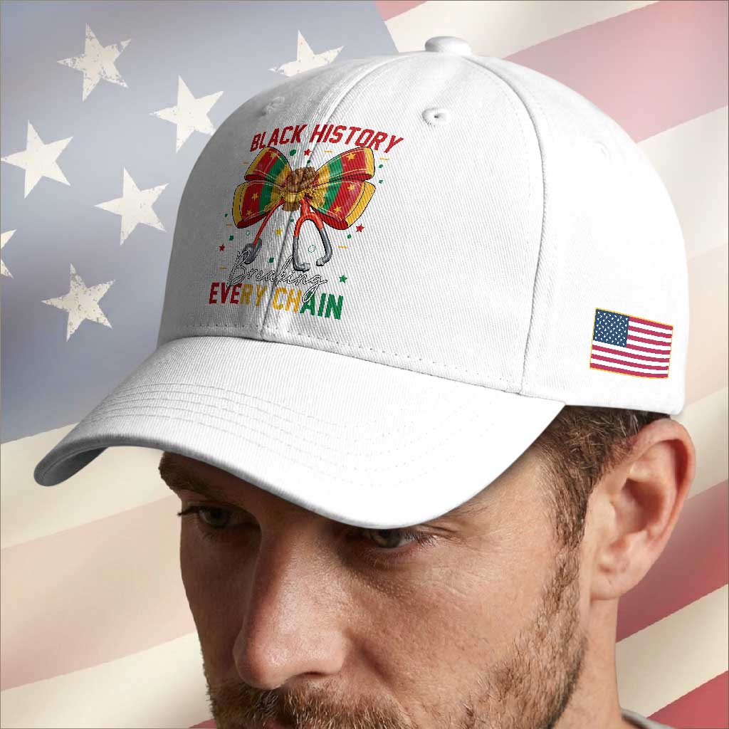 Black History Breaking Every Chain Baseball Cap Gift For Black Nurse