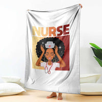Strong Black Nurse Throw Blanket Black History Medical Professional Gift - Wonder Print Shop