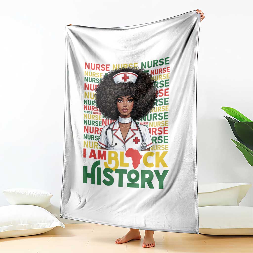 I Am Black History Throw Blanket Black History Month Nurse Gift - Wonder Print Shop