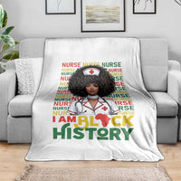 I Am Black History Throw Blanket Black History Month Nurse Gift - Wonder Print Shop