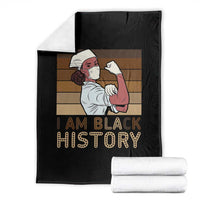Proud Black Nurse Throw Blanket I Am Black History - Wonder Print Shop