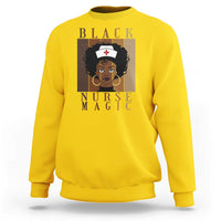 Black Nurse Magic Sweatshirt Black History Month Nurse Gift - Wonder Print Shop