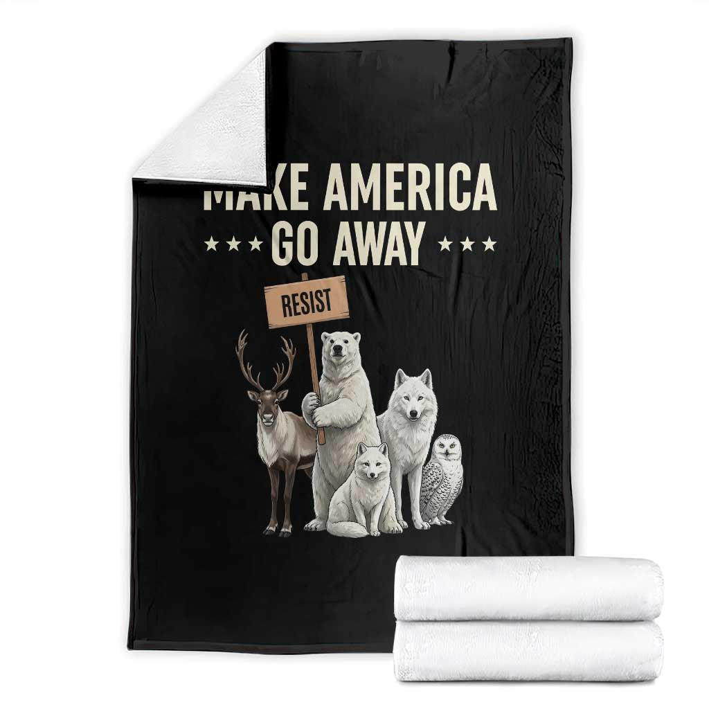 Make America Go Away Throw Blanket Greenland Support Gift