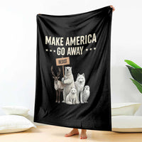 Make America Go Away Throw Blanket Greenland Support Gift