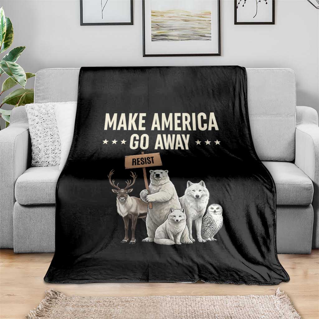 Make America Go Away Throw Blanket Greenland Support Gift