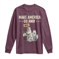 Make America Go Away Long Sleeve Shirt Greenland Support Gift