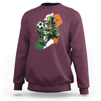 Funny Leprechaun Playing Soccer Sweatshirt St Patricks Day