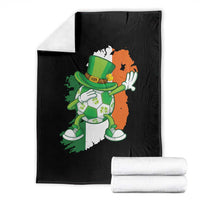 Funny Dabbing Soccer Ball Throw Blanket St Patricks Day