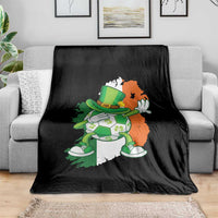 Funny Dabbing Soccer Ball Throw Blanket St Patricks Day