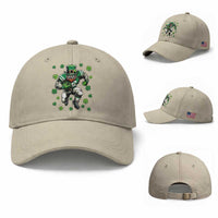Leprechaun Football Dabbing Pose Baseball Cap Lucky Irish Gift