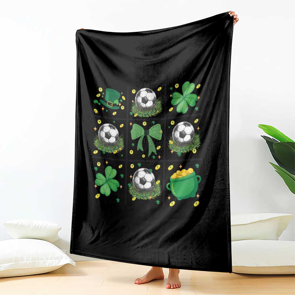 St Patricks Day Soccer Throw Blanket Irish Pride Gift