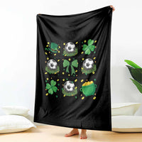 St Patricks Day Soccer Throw Blanket Irish Pride Gift