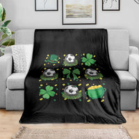 St Patricks Day Soccer Throw Blanket Irish Pride Gift
