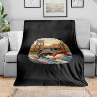 Route Highway 66 Cat Throw Blanket Americana Road Trip