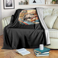 Route Highway 66 Cat Throw Blanket Americana Road Trip