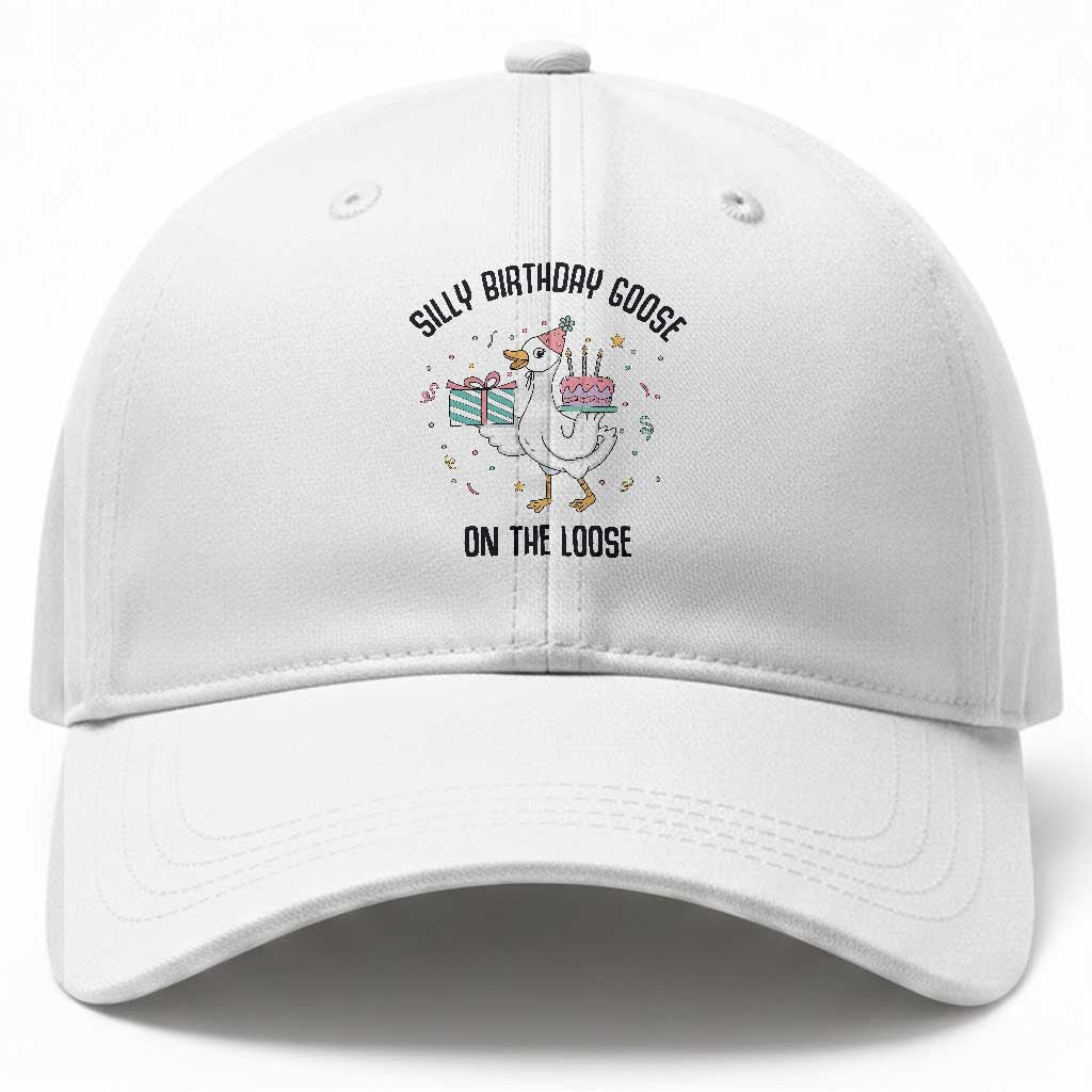 Funny Silly Goose On The Loose Baseball Cap Birthday Party Gift