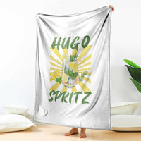 Hugo Spritz Throw Blanket Funny Tropical Cocktail Vacation