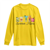 Funny Summer Plans Long Sleeve Shirt Refreshing Tropical Cocktail Lover Gift