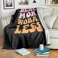 Beach More Worry Less Throw Blanket Boho Summer Vacation