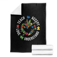 Special Education Teacher Autism Throw Blanket Teach Accept Understand Love
