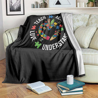 Special Education Teacher Autism Throw Blanket Teach Accept Understand Love