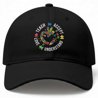 Special Education Teacher Autism Baseball Cap Teach Accept Understand Love