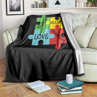 Special Ed Educator Autism Support Throw Blanket Teach Accept Understand Love