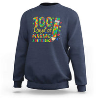 Proud Autism Teacher 100 Days Of School Sweatshirt Making A Difference