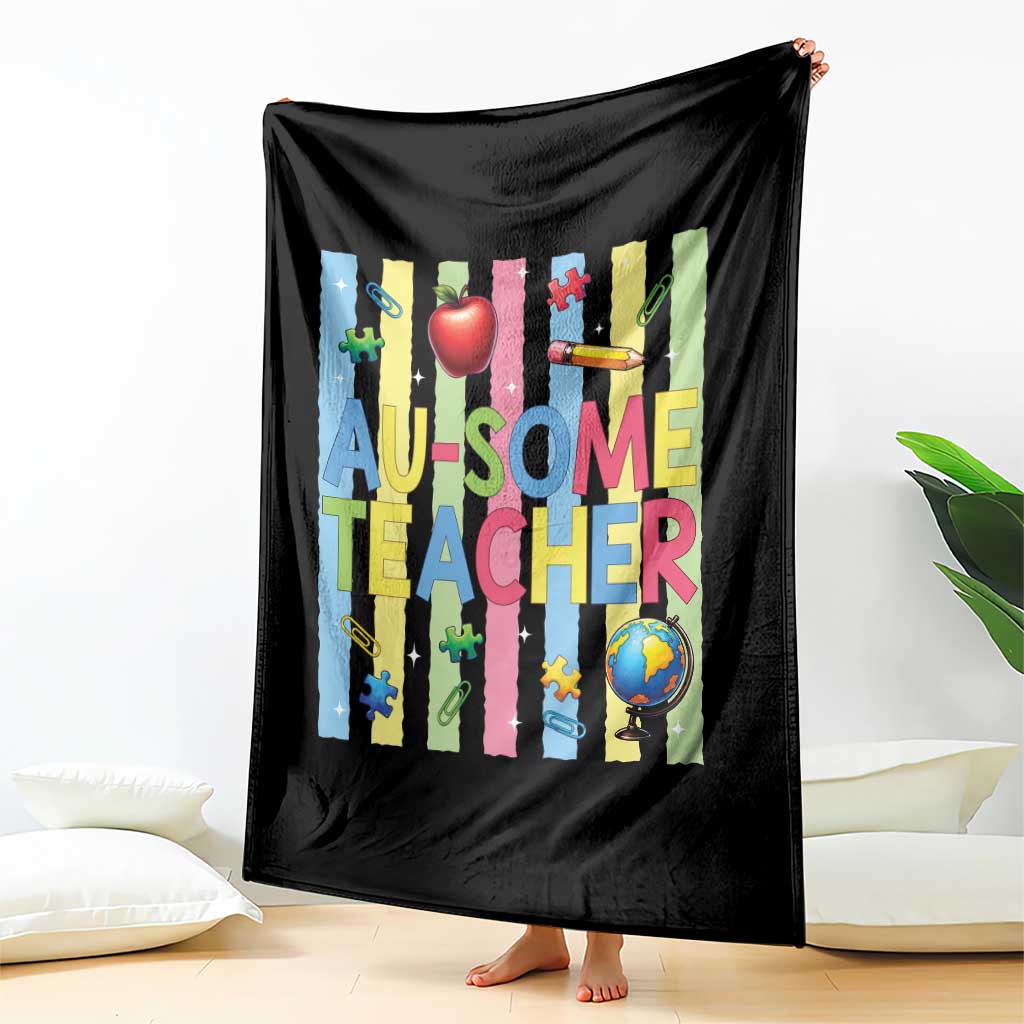 Special Ed Teacher Autism Acceptance Throw Blanket Au Some Teacher