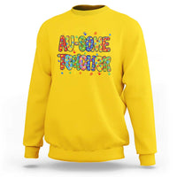 Autism Acceptance Special Education Teacher Sweatshirt Au Some Teacher