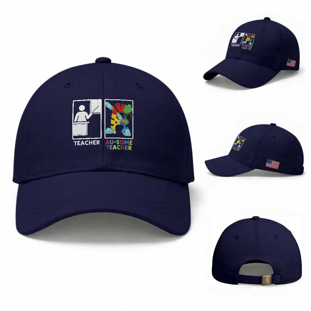 Funny Au Some Teacher Baseball Cap Autism Acceptance Special Education Gift