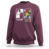 Funny Au Some Teacher Sweatshirt Autism Acceptance Special Education Gift