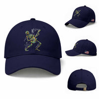 Autism Acceptance Rock Guitar Skeleton Baseball Cap Music Lover