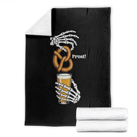 Prost Beer Lover Skeleton Hands German Festival Graphic Throw Blanket
