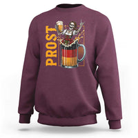 Funny Skeleton Oktoberfest Sweatshirt Spooky Prost German Beer Drinker Graphic