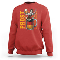 Funny Skeleton Oktoberfest Sweatshirt Spooky Prost German Beer Drinker Graphic