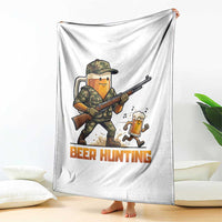 Beer Hunting Season Open Throw Blanket Beer Hunter Brew Lover Humor