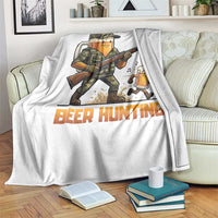 Beer Hunting Season Open Throw Blanket Beer Hunter Brew Lover Humor