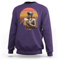 Funny Medieval Renaissance Drinker Sweatshirt Vintage Knight In Armor Beer Lover