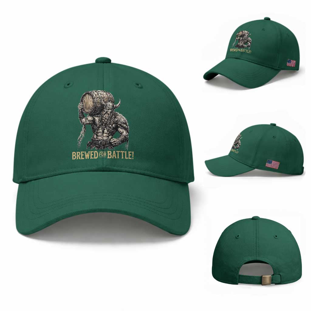 Vintage Viking Beer Drinker Warrior Gift Baseball Cap Brewed For Battle