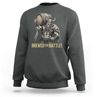 Vintage Viking Beer Drinker Warrior Gift Sweatshirt Brewed For Battle