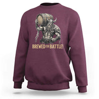 Vintage Viking Beer Drinker Warrior Gift Sweatshirt Brewed For Battle