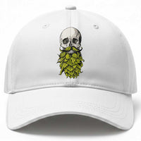 Vintage Craft Brewer Beer Lover Gift Baseball Cap Beer Hops Beard Skull