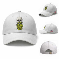 Vintage Craft Brewer Beer Lover Gift Baseball Cap Beer Hops Beard Skull