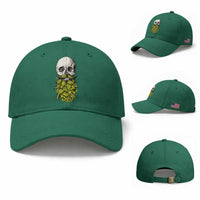 Vintage Craft Brewer Beer Lover Gift Baseball Cap Beer Hops Beard Skull