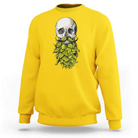 Vintage Craft Brewer Beer Lover Gift Sweatshirt Beer Hops Beard Skull