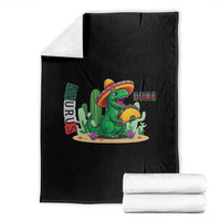 Mexican Food Lover Gift Throw Blanket Funny Dinosaur Taco Saurus - Wonder Print Shop